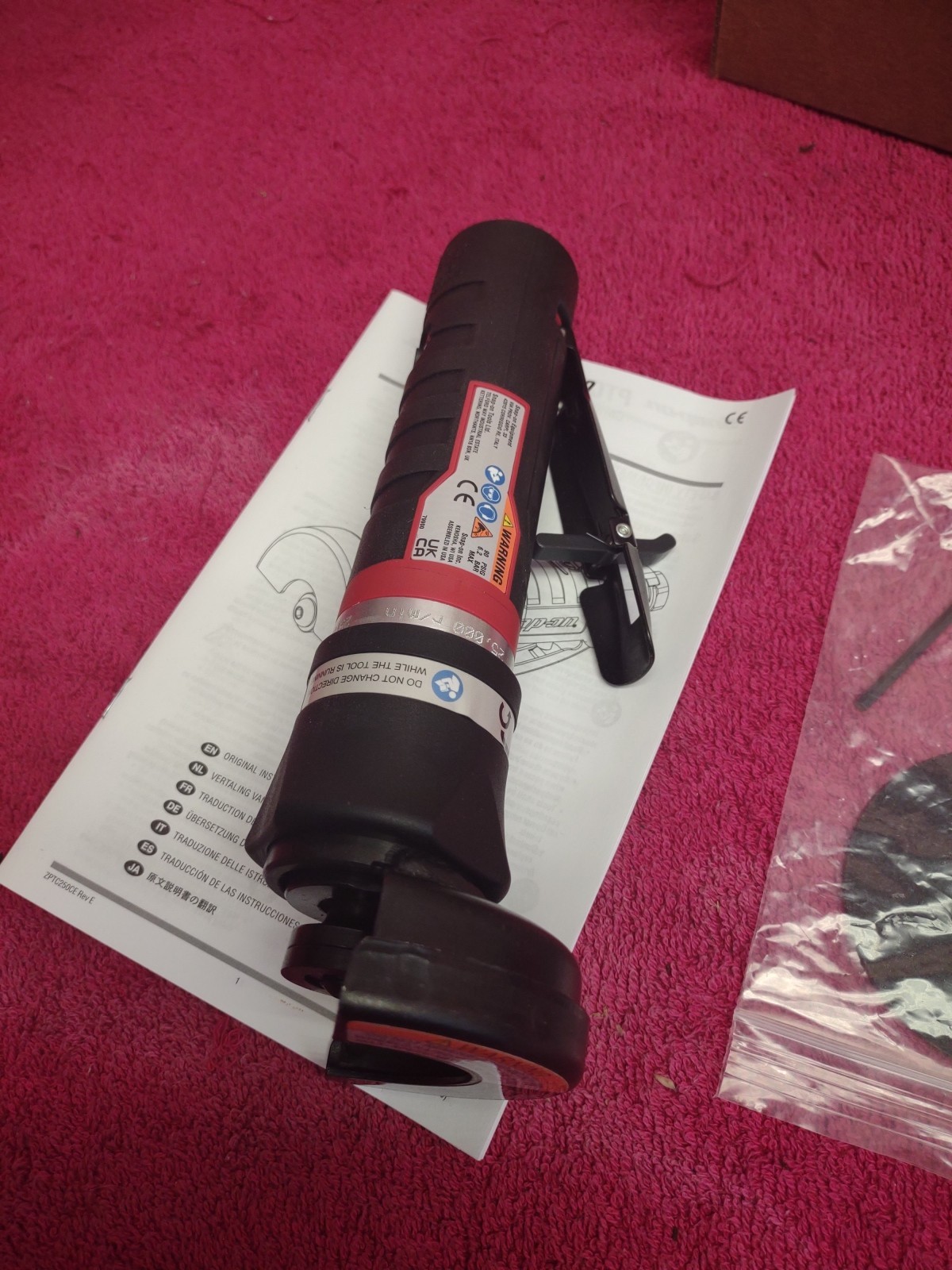 NEW!!! Snap On 3" Red Cut-Off Tool 1/2 HP PTC250 22,000 RPM