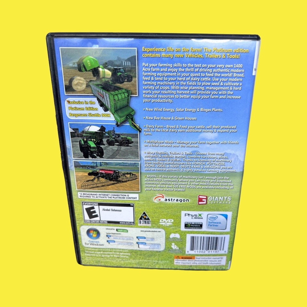🚜Farming-Simulator Platinum Edition (PC DVD-ROM, 2012) NO MANUAL**🚜