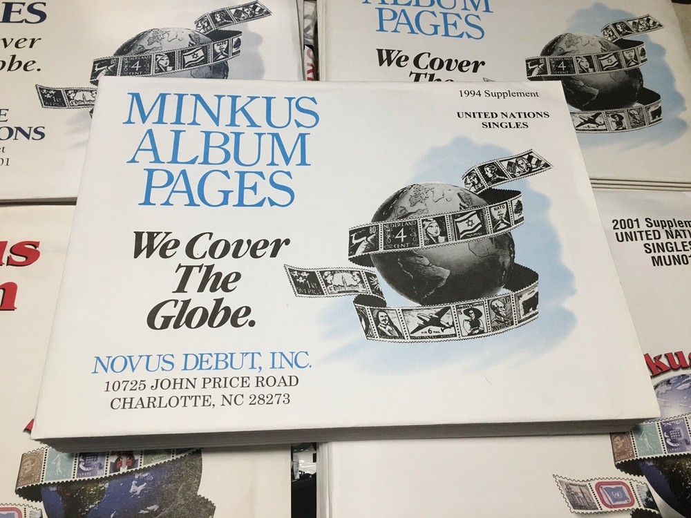 New Minkus United Nations Singles Stamp Album Supplement Pages- 1994