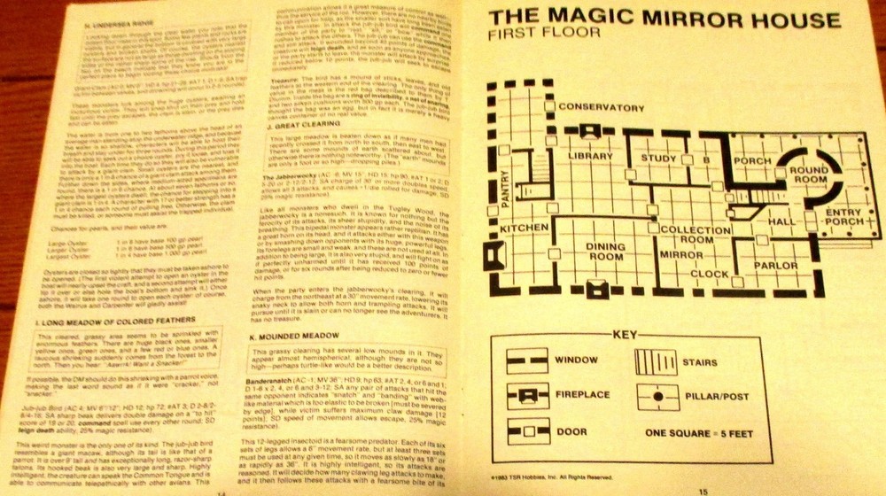 1983 TSR Advanced Module EX2 The Land Beyond the Magic Mirror Adanced D&D NICE!!