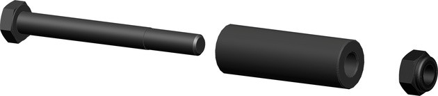 KFI POM Roller Fairlead Replacement Roller Kit Vertical Wide Black