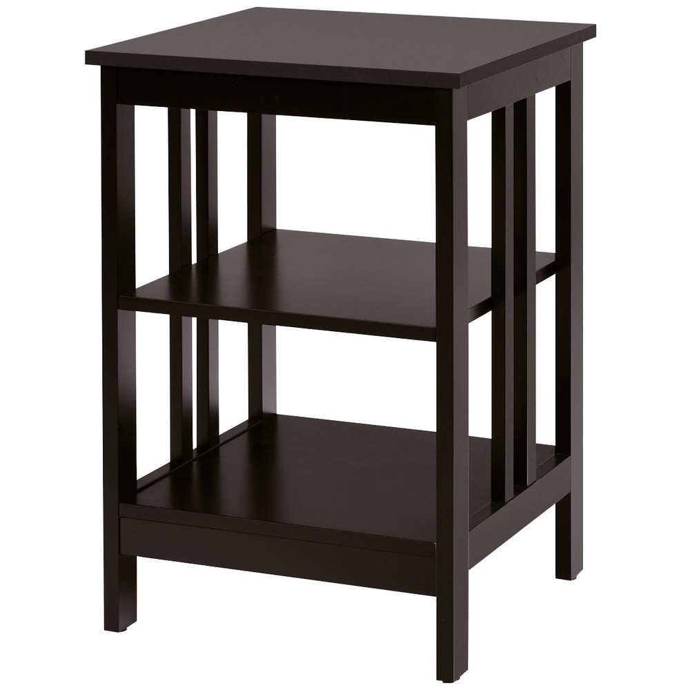 3-tier Side Table Nightstand Sofa End Table Storage Display Shelf Espresso