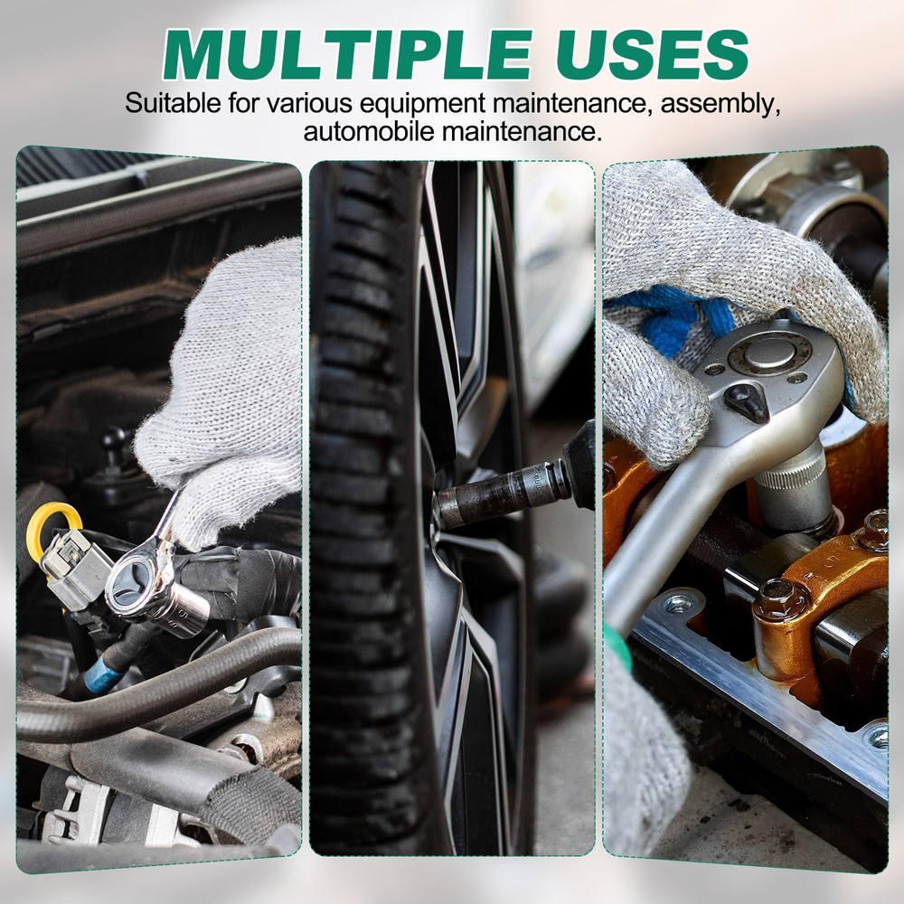 6 Points Deep Socket 1/2" Drive 16mm Nickel Plating Hex Socket 3.1" Long