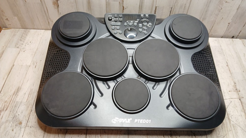 Pyle Electronic Table Top Drum Kit 7 Pads Touch Sensitivity PTED01 no pedals