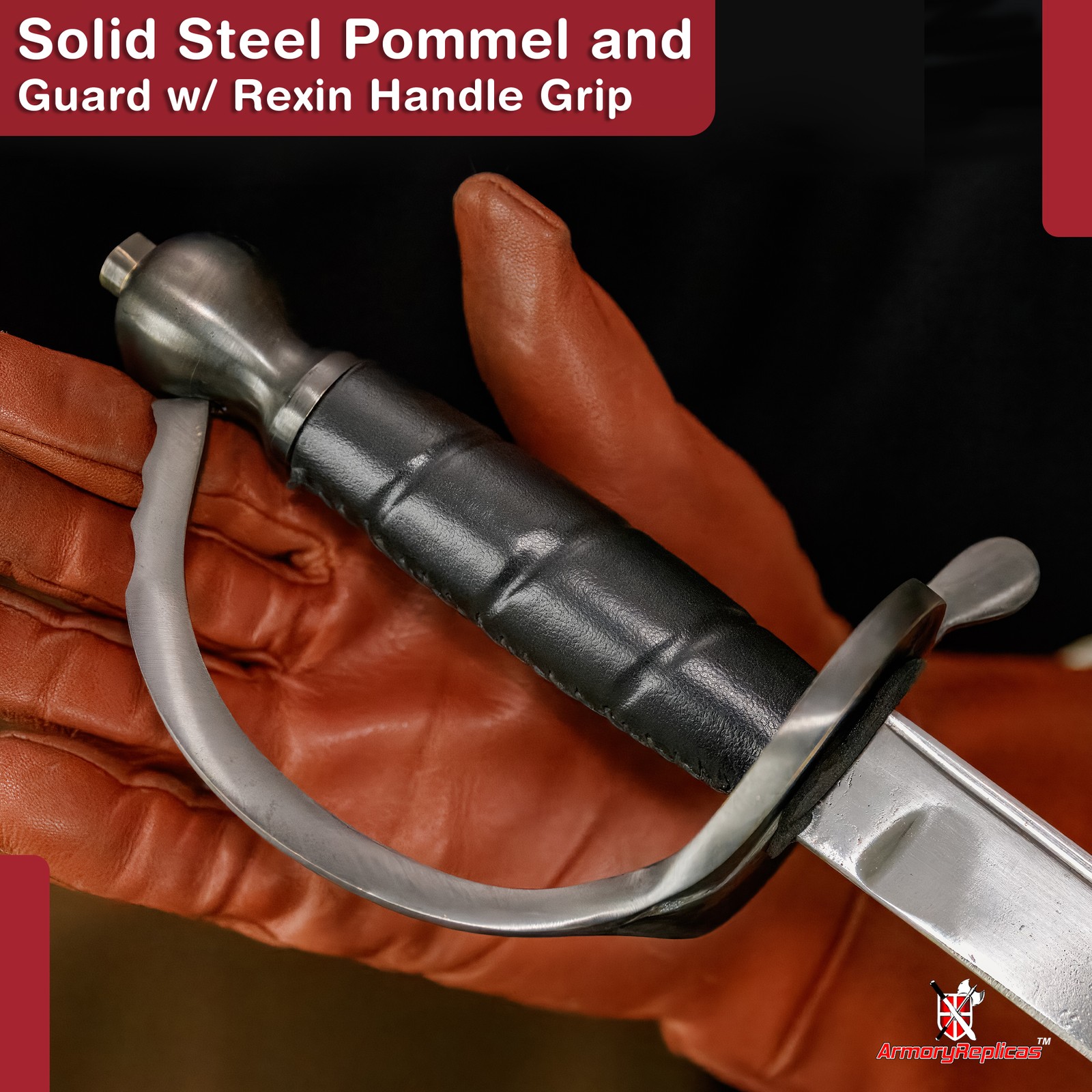 Battle Ready Pirate Cutlass Sword 31" Full Tang Carbon Steel Replica w/Scabbard