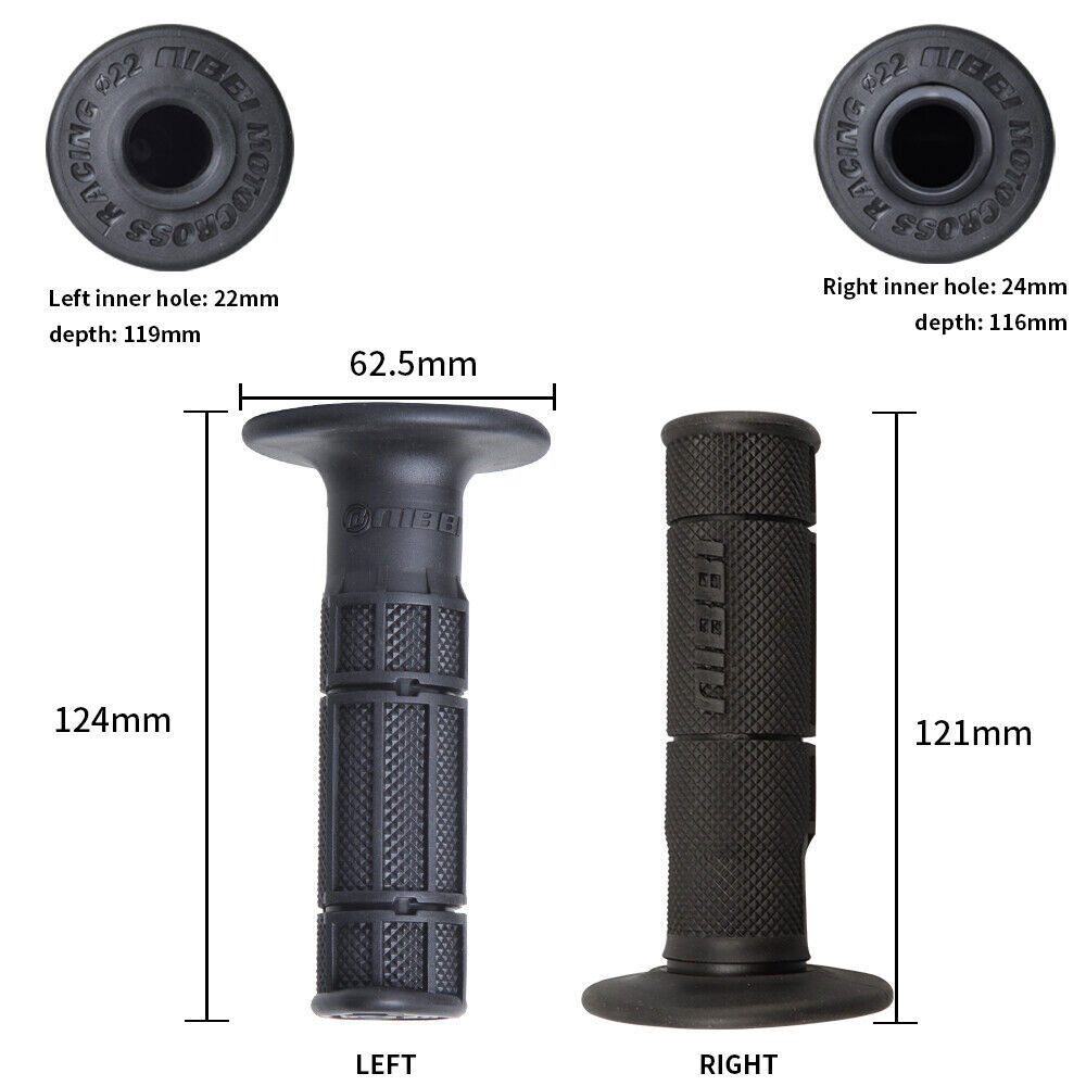 NIBBI 7/8" 22mm Handlebar Hand Grip For Suzuki RM85 RM125 RM250 RMZ450 DRZ400SM