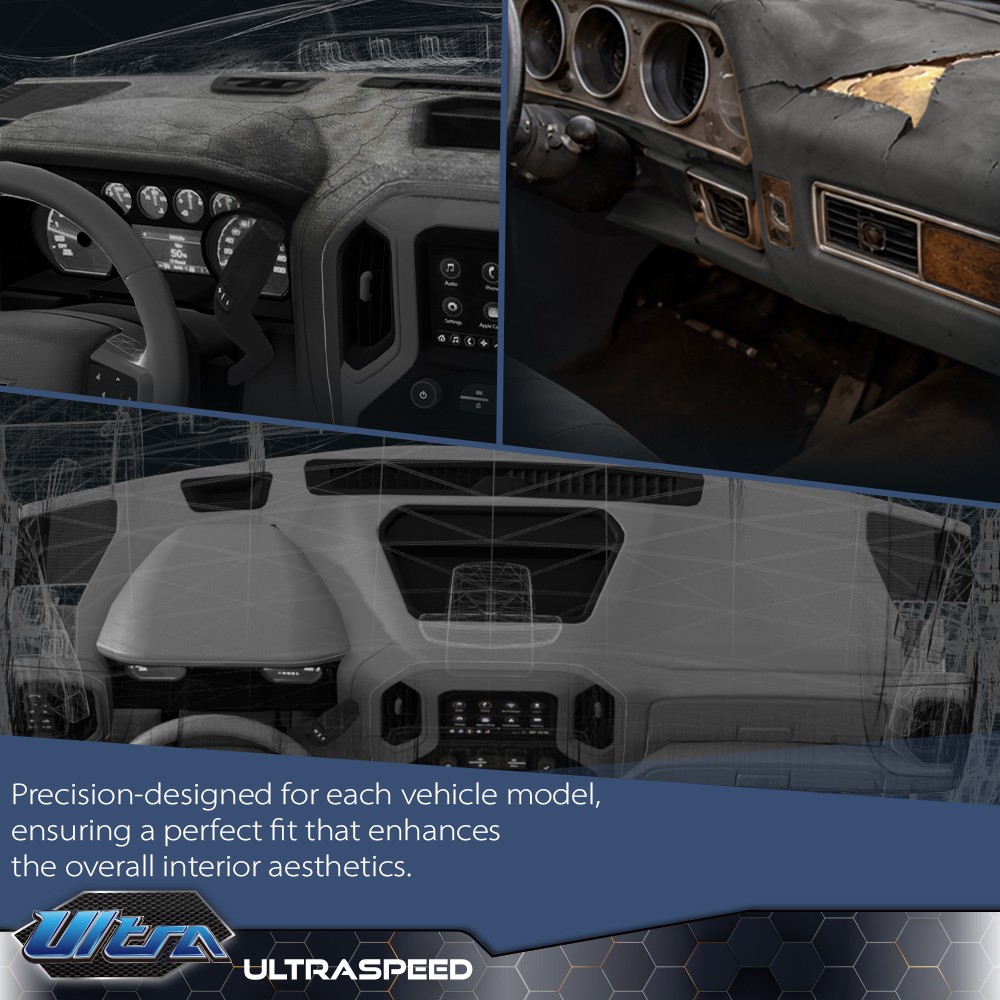 Soft TPE Dash Board Cover Cap Black For 07-2014 Silverado LS LT WT Sierra SL SLE