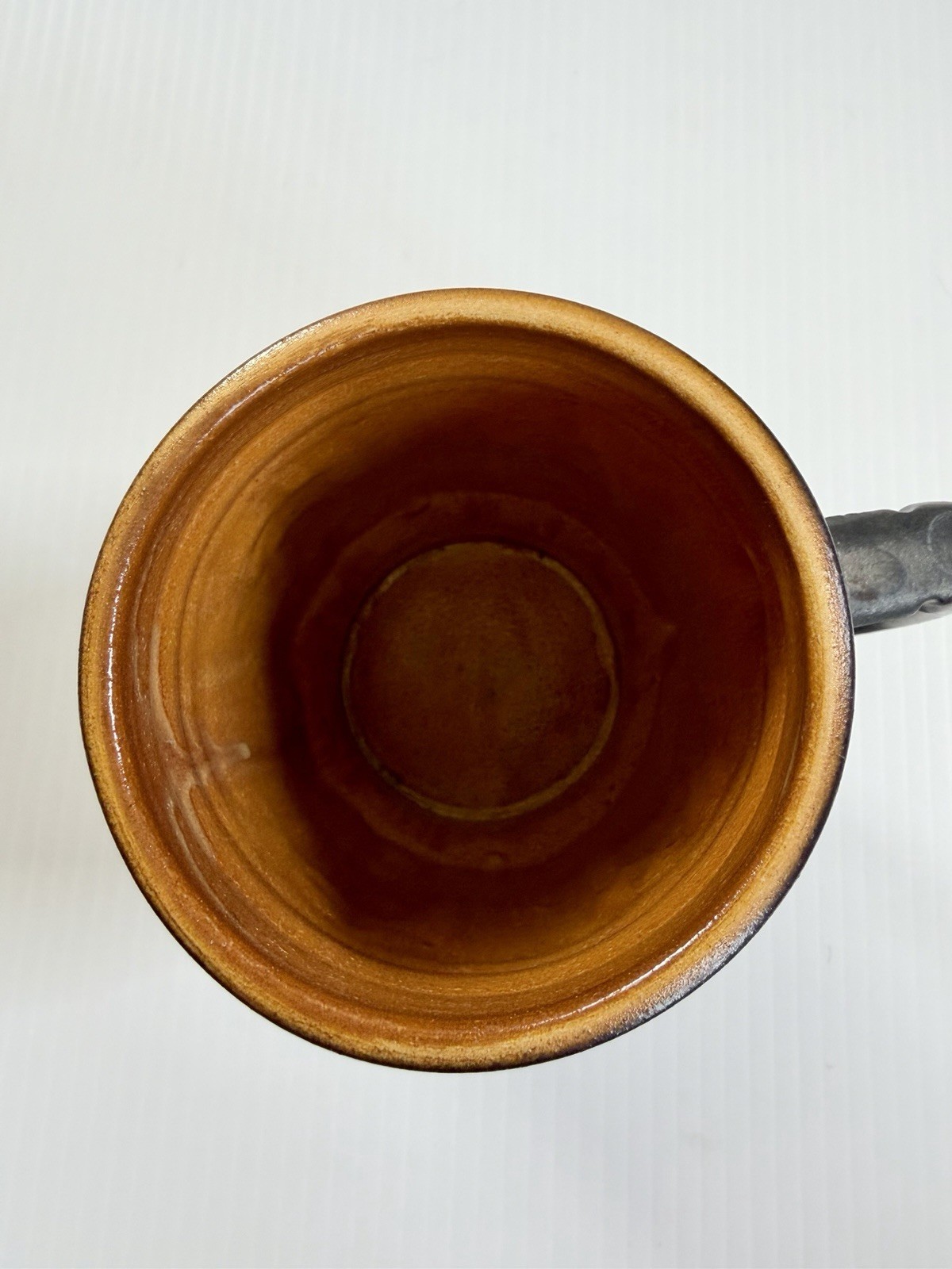 Vintage German Tankard Mug Beer Stein Brown/Orange Medieval Figures In Relief