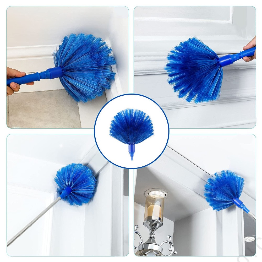 Duster, Microfiber Dusters with 2 Handle Sets, Durable 15-100 Inches Long Tel...