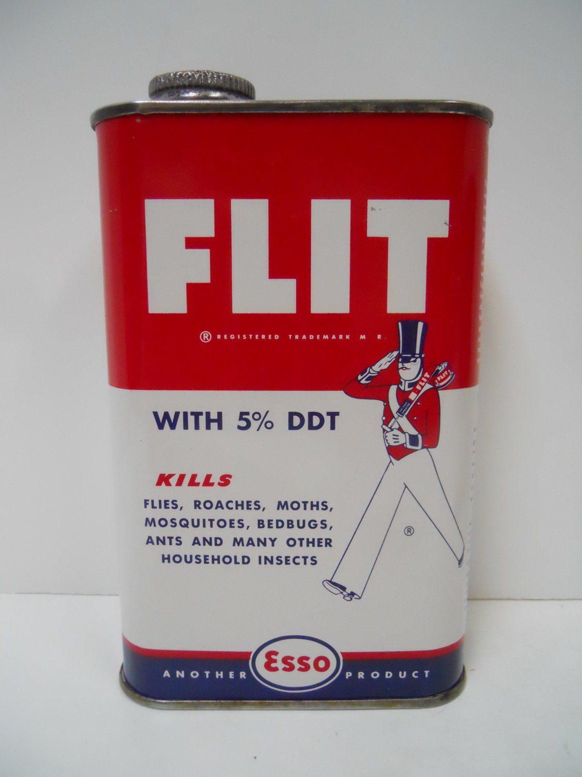 Vintage Set of (4) Different ESSO FLIT 1 Pint Cans Empty and for Display Only