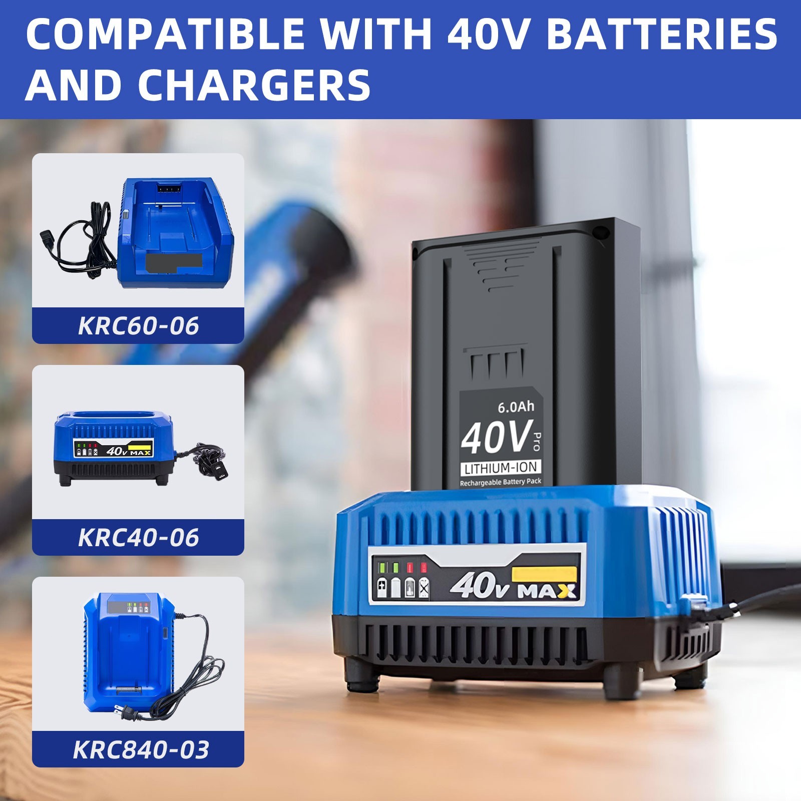 2 PACK For Kobalt 40V MAX 6.0 Ah Extended Run Li-Ion Battery KB540-06 KB440-03