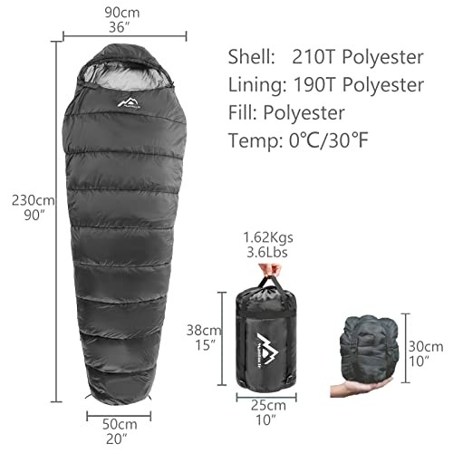 Heated Sleeping Bag 5pcs Multi USB Power Support Heating Mummy-Black-USB