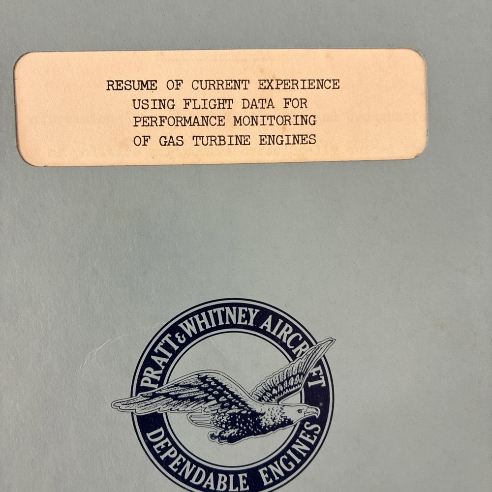 1964 Pratt & Whitney Aircraft Flight Operations Report Flight Data
