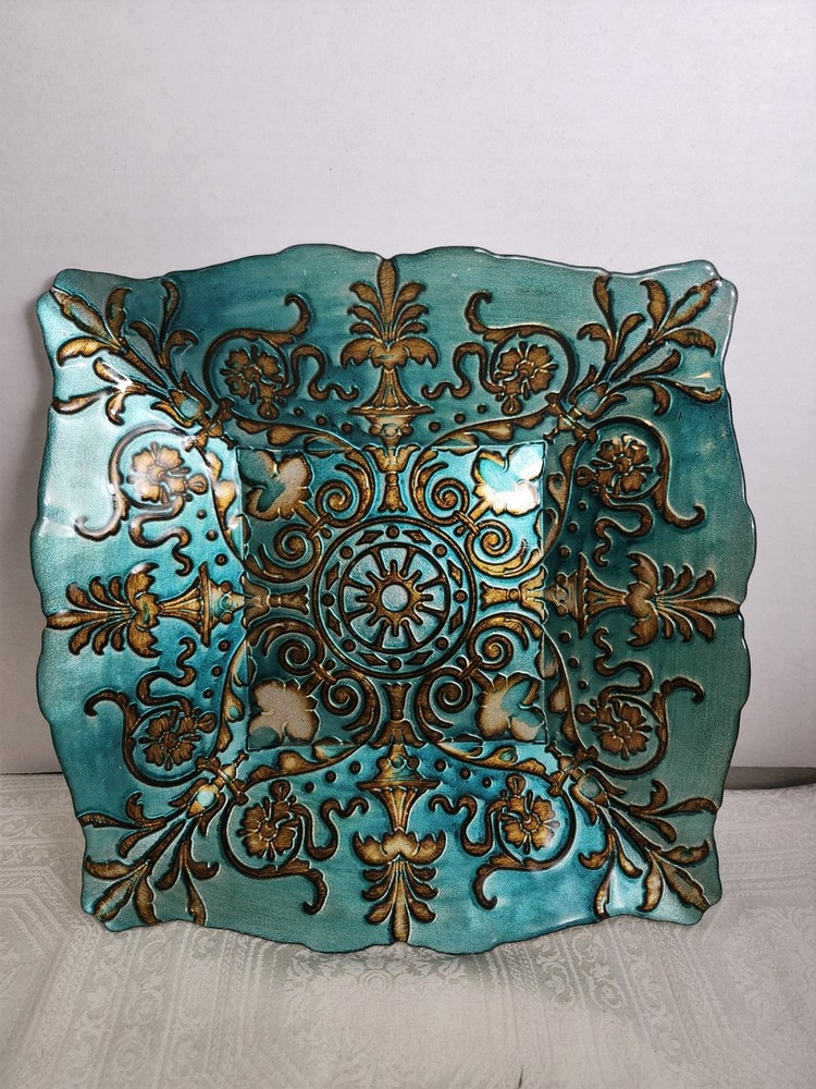 HAND PAINTED ARDA GLASS TRAY