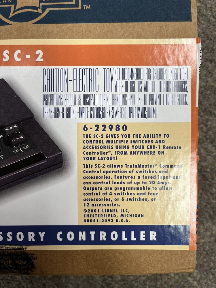 + Lionel 6-22980 TMCC SC-2 Switch / Accessory Controller w/ Box *ST