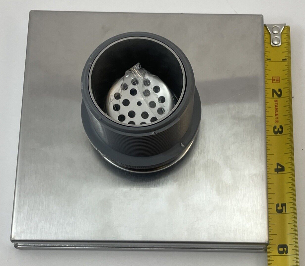 B&K 6? Zero Pattern Grating Square Model Shower Drain, Polished Chrome Open Box