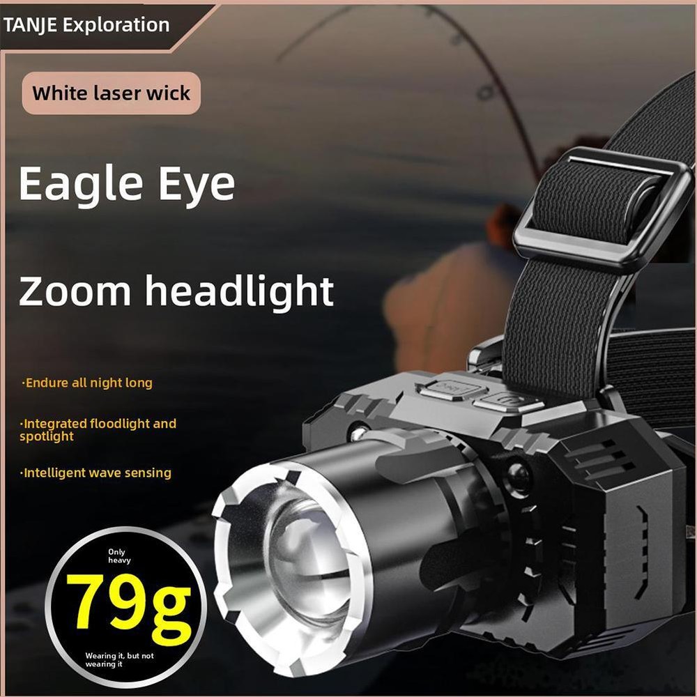 Super Bright LED Headlamp USB-Rechargeable Headlight Flashlight Lot K6
