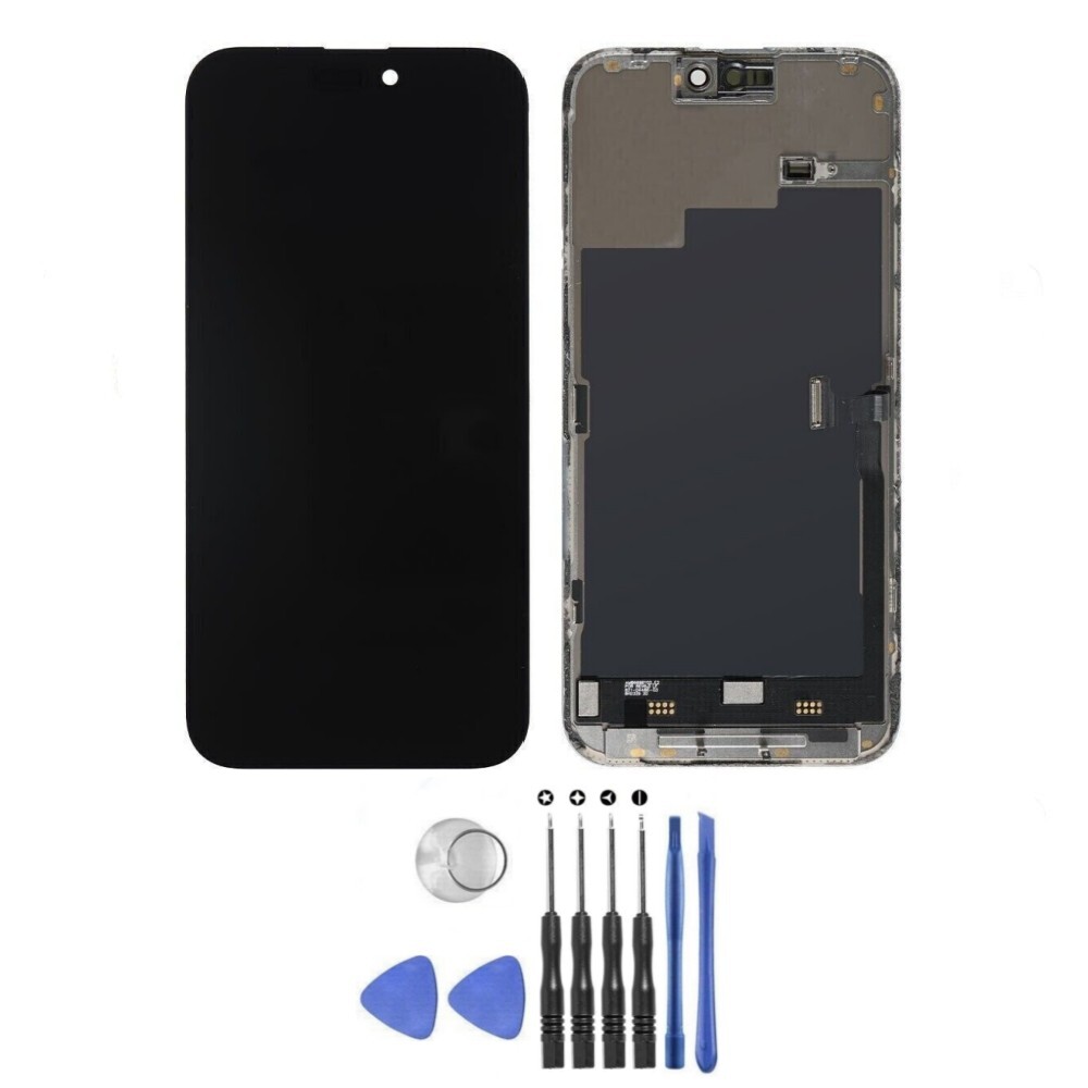For iPhone 15 Pro Soft OLED Display Touch Screen Digitizer Glass Replacement Kit