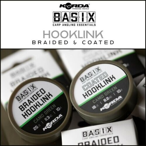 Korda Basix Hooklink Braided And Coated