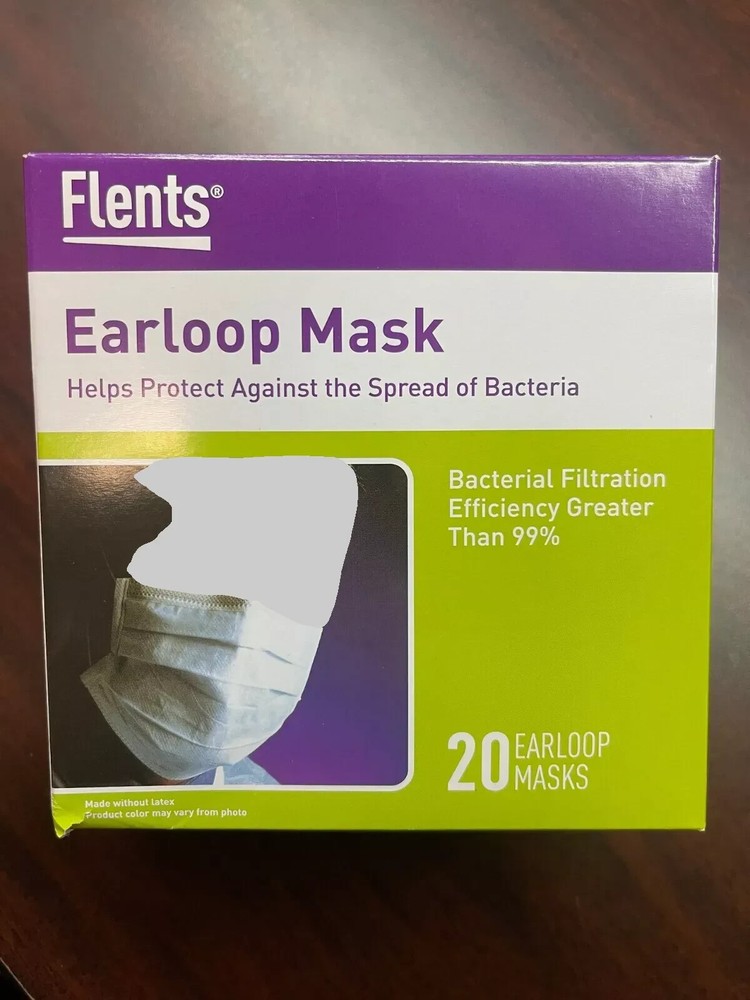 Flents High Efficiency Ear Loop Mask - 20 Count. Surgical Grade