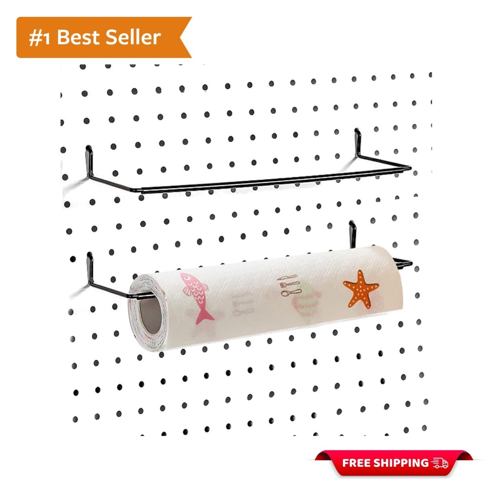 Adjustable Pegboard Hooks for Paper Towels & Stickers - Rust Resistant Design