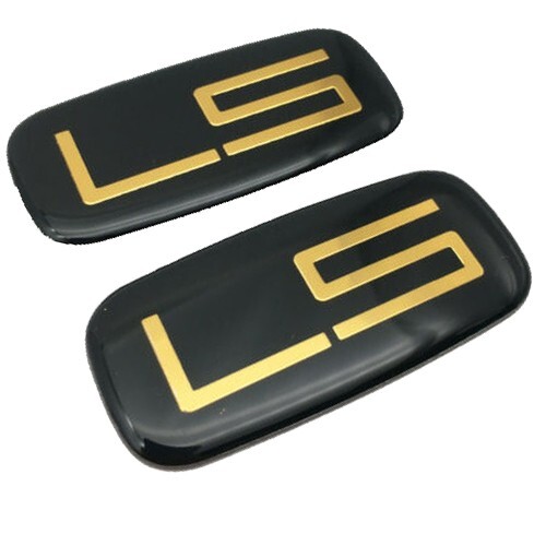 2Pc Black Gold 99-07 Side Body LS Emblems 3D Badges Replacement 15036135