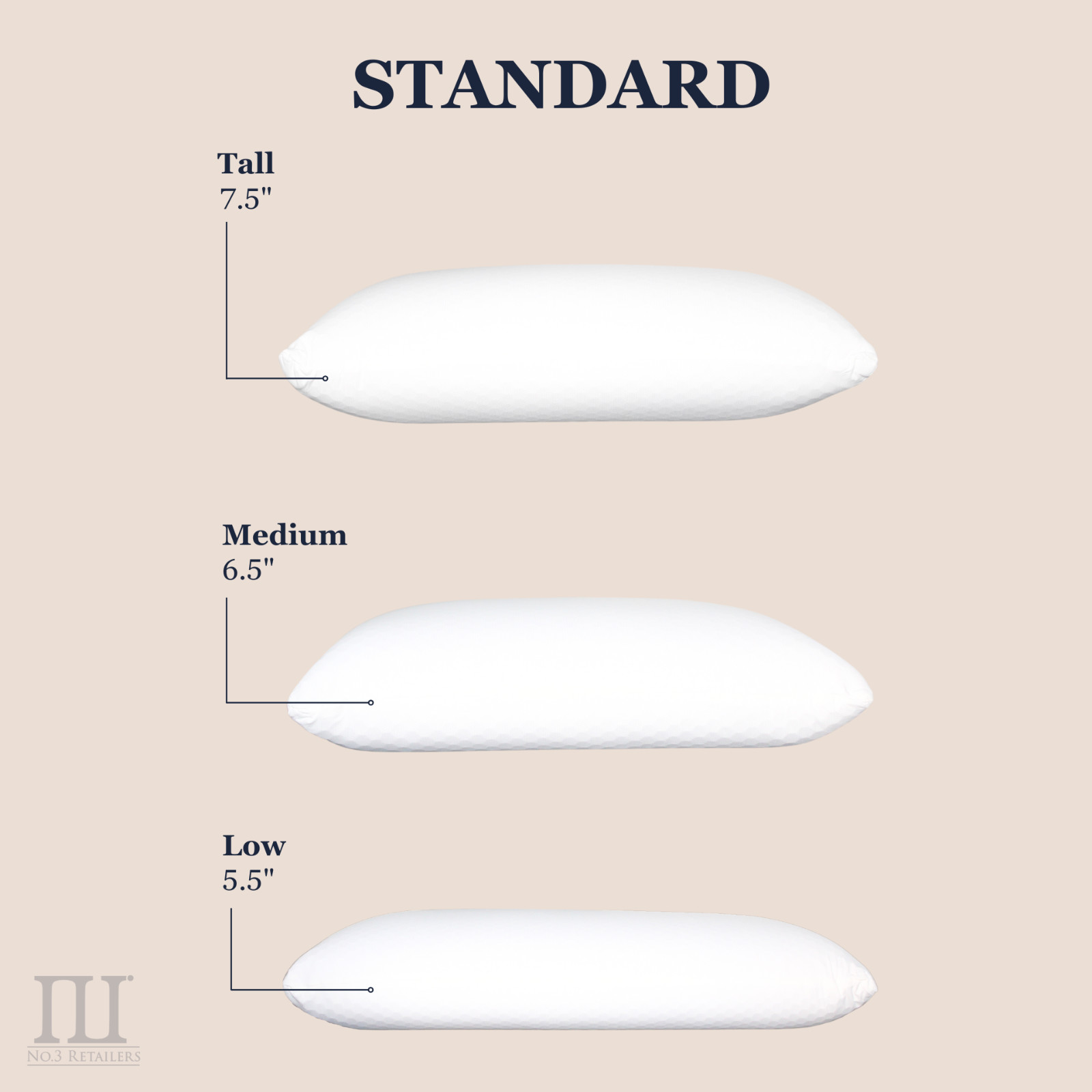 Purple Harmony Pillow - The Greatest Ever - Standard Size, Low / Medium / Tall