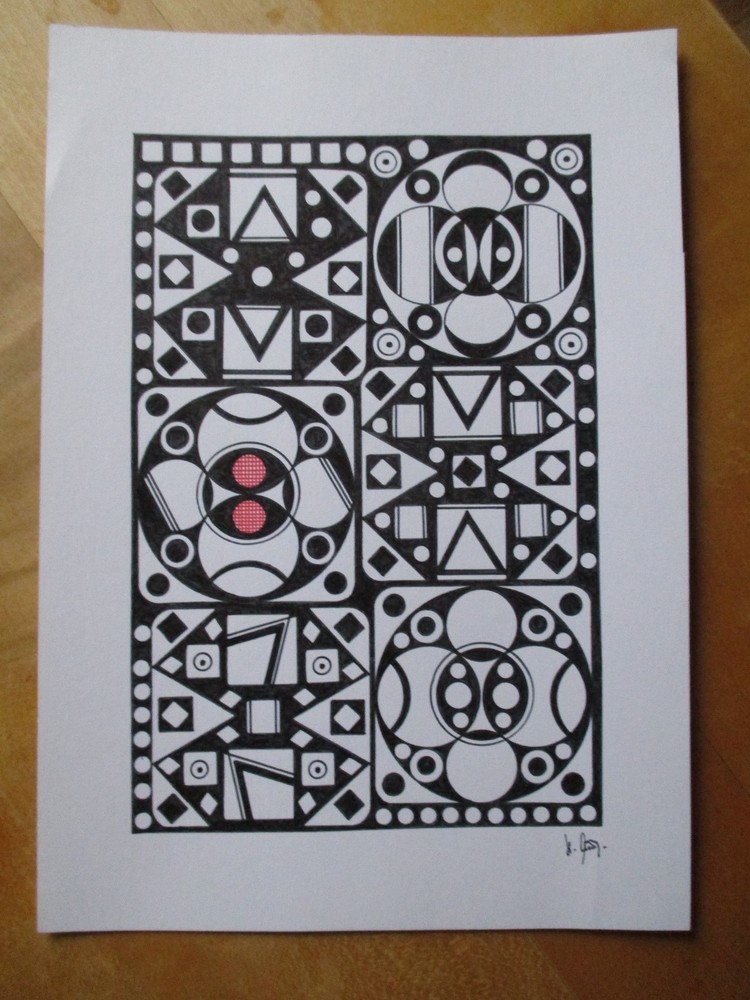 Ink graphics, unique. DIN A4, Original, B.No.: 4695