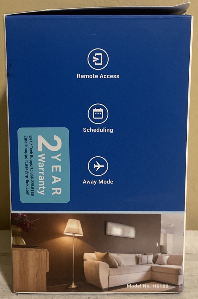 TP-Link Wi-Fi Smart Plug HS100 Amazon Alexa Google Assistant Cortana White