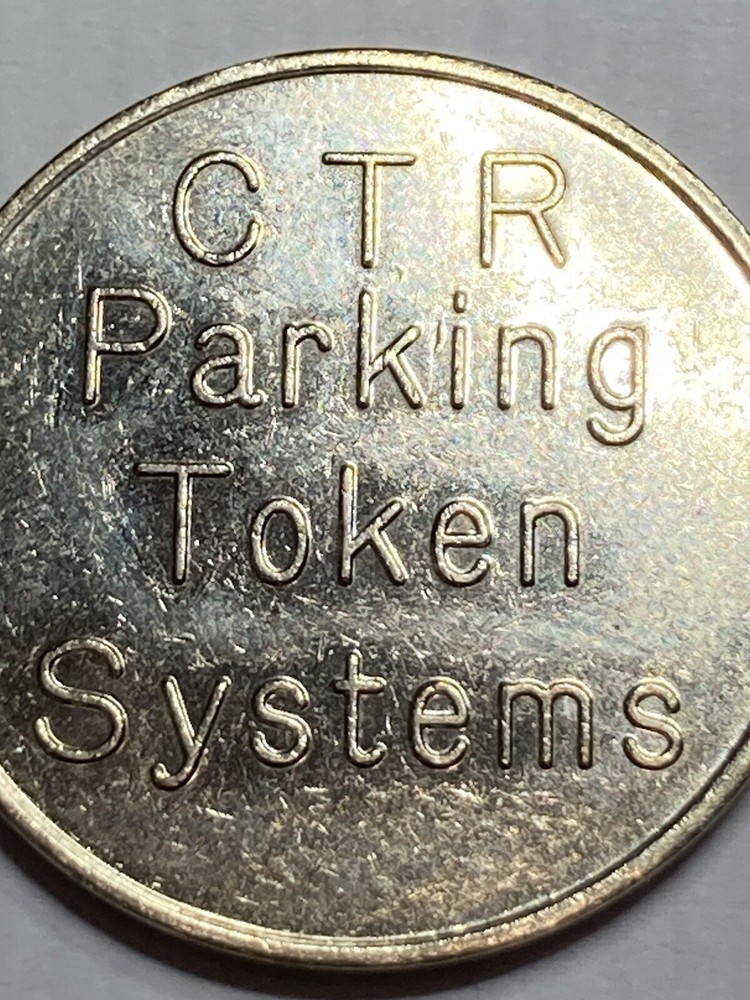OLD CTR PARKING TOKEN SYSTEMS SILVER TONED TOKEN #qc1