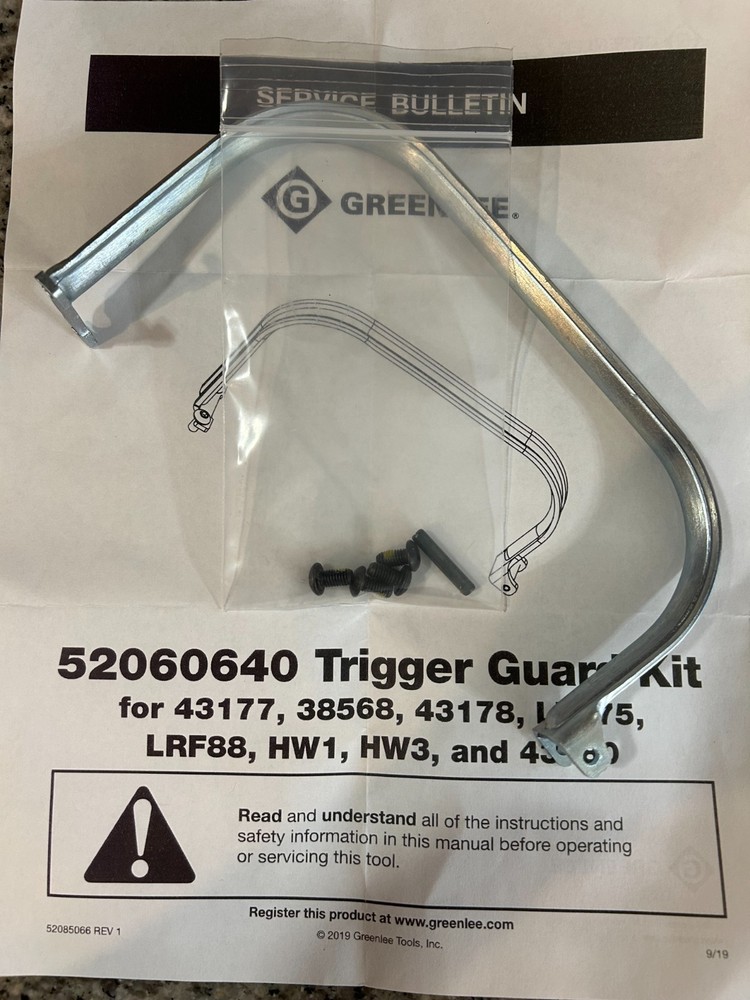 Greenlee Trigger Guard Kit 00376