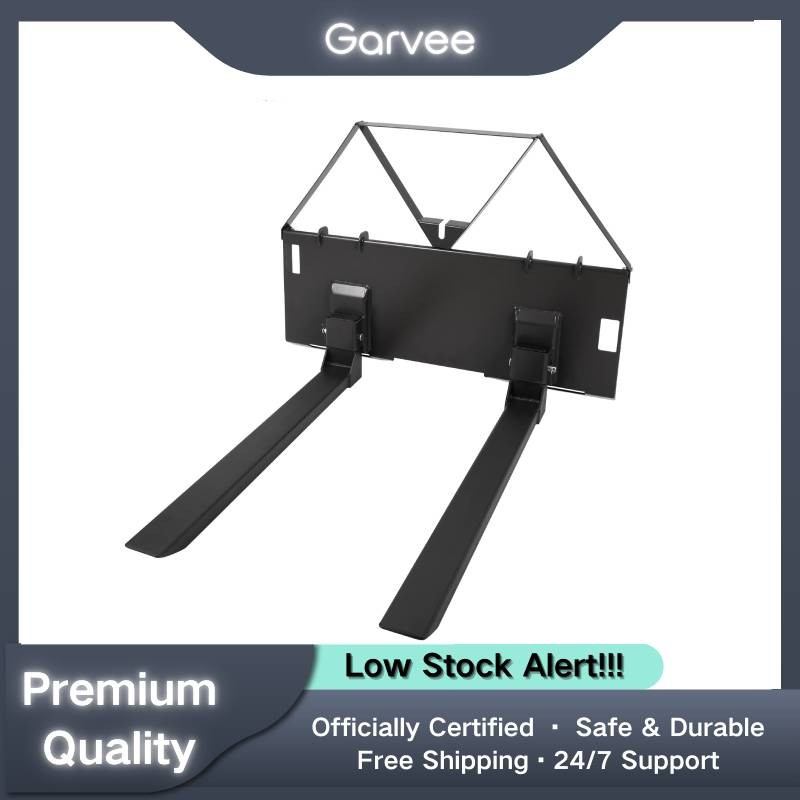 45" Skid Steer Pallet Forks, 3200LB Capacity, Quick Attach for Tractors & Loader