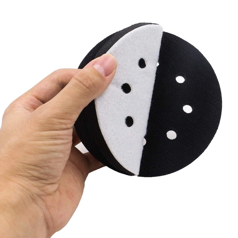 5 Pack 5 Inch Soft Density Interface Pads Hook and Loop Buffers Sanding