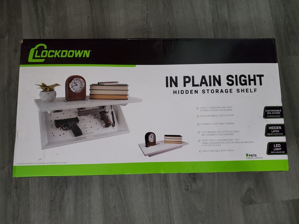 LOCKDOWN In Plain Sight Shelf with Discreet Design White