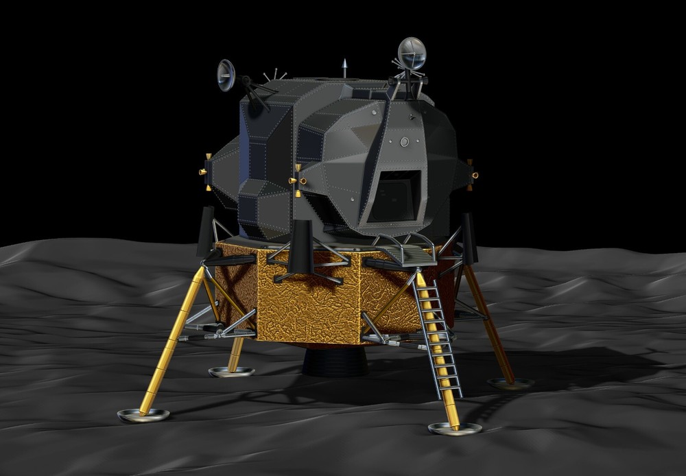 Lunar Module Apollo 11 - STL-OBJ FILES - FOR 3D printers