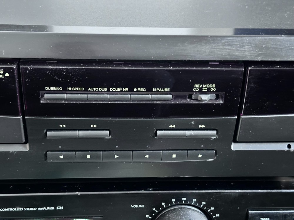 Techwood TDX85 Dual Cassette Deck Auto Reverse Dolby NR Tested Working