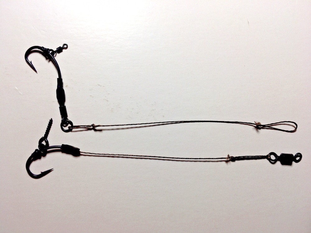 5 x solid PVA bag rigs. Ronnie / spinner or German. Ready made custom rigs