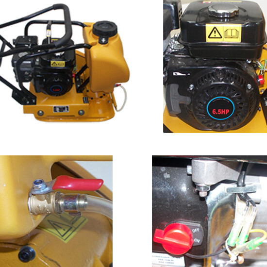 6.5HP Plate Compactor Tamper Rammer With Water Tank Plate Vibratory Compactor