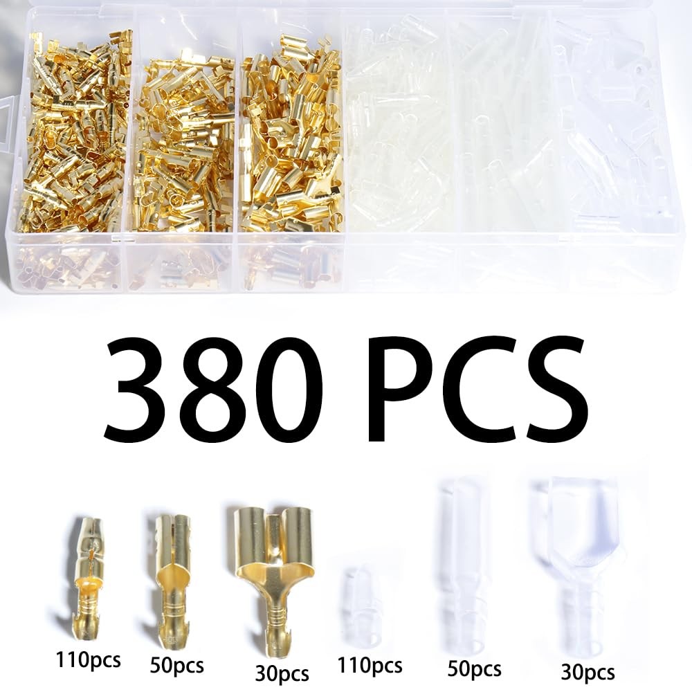 4.0mm Bullet Terminals, Docking Quick Connector, Insulating Sleeves, Brass