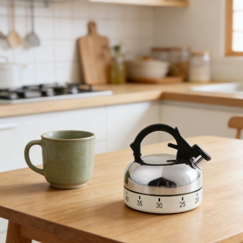 Kitchen Cooking Timer Count-Down Up Clock Alarm Reminder Kettle Shape 60 Minute