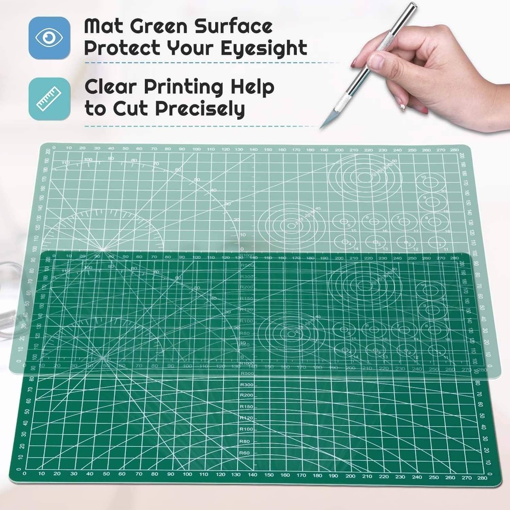 Versatile 12x9 Double-Sided Crafting Mat - Perfect for Precision Sewing Projects