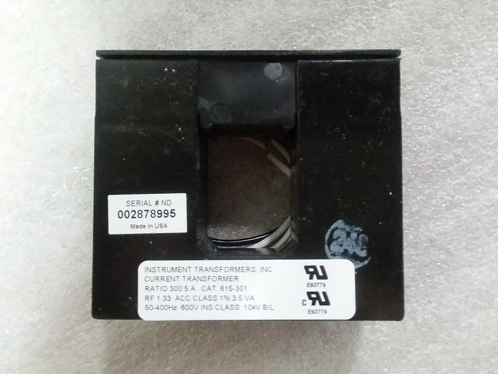 Instrument Transformers Inc. CAT. 615-301 Current Transformer