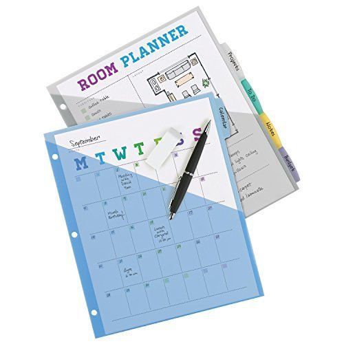 3 Packs Avery Write & Erase 5 Multicolor Tabs Durable Plastic Dividers w/Pockets