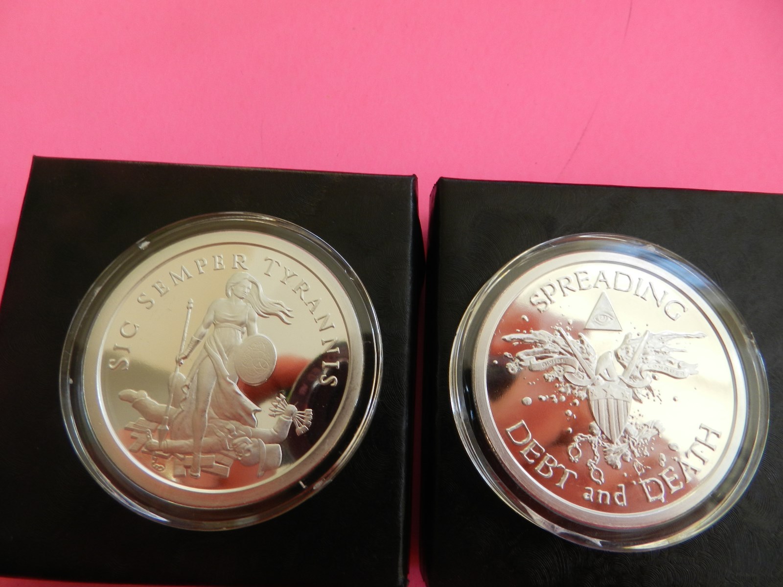 2013 Rare Silver Bullet Silver Shield 2 OZ Sic Semper Proof & Warbird Proof Set