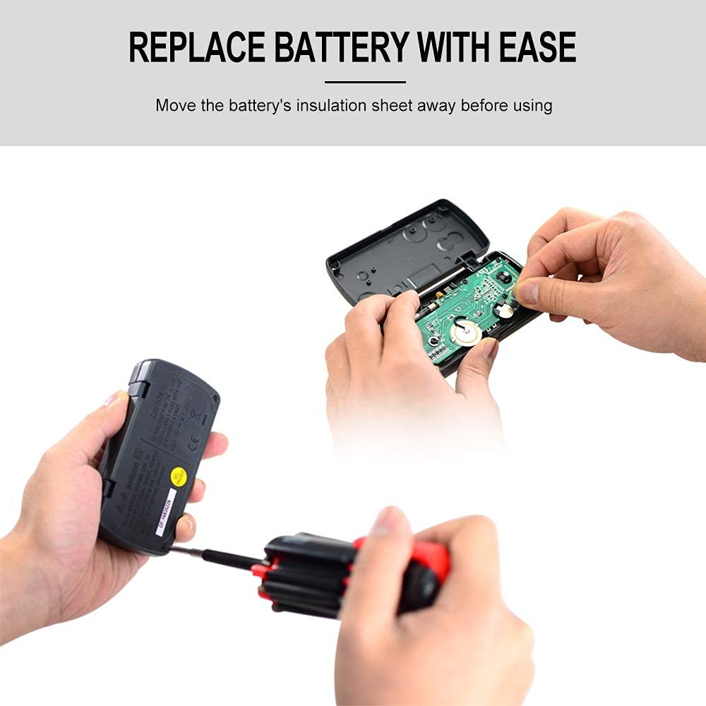 allsun Mini Auto Range Folding Digital Multimeter Compact, Red and Black