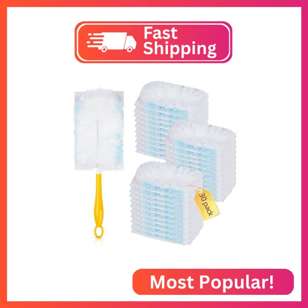 30 Count Duster Refills Compatible with Dusters 180° Handle Dusters, 180° Heavy