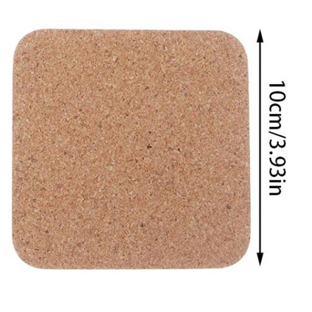 DIY Projects Cork Coasters 10Pcs Square Cork Mat for Crafting and Creativity