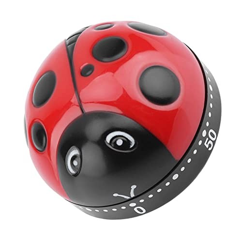 PURPLELILY Mechanical Kitchen Timer 60-Minute Wind Up Rotating Countdown Egg