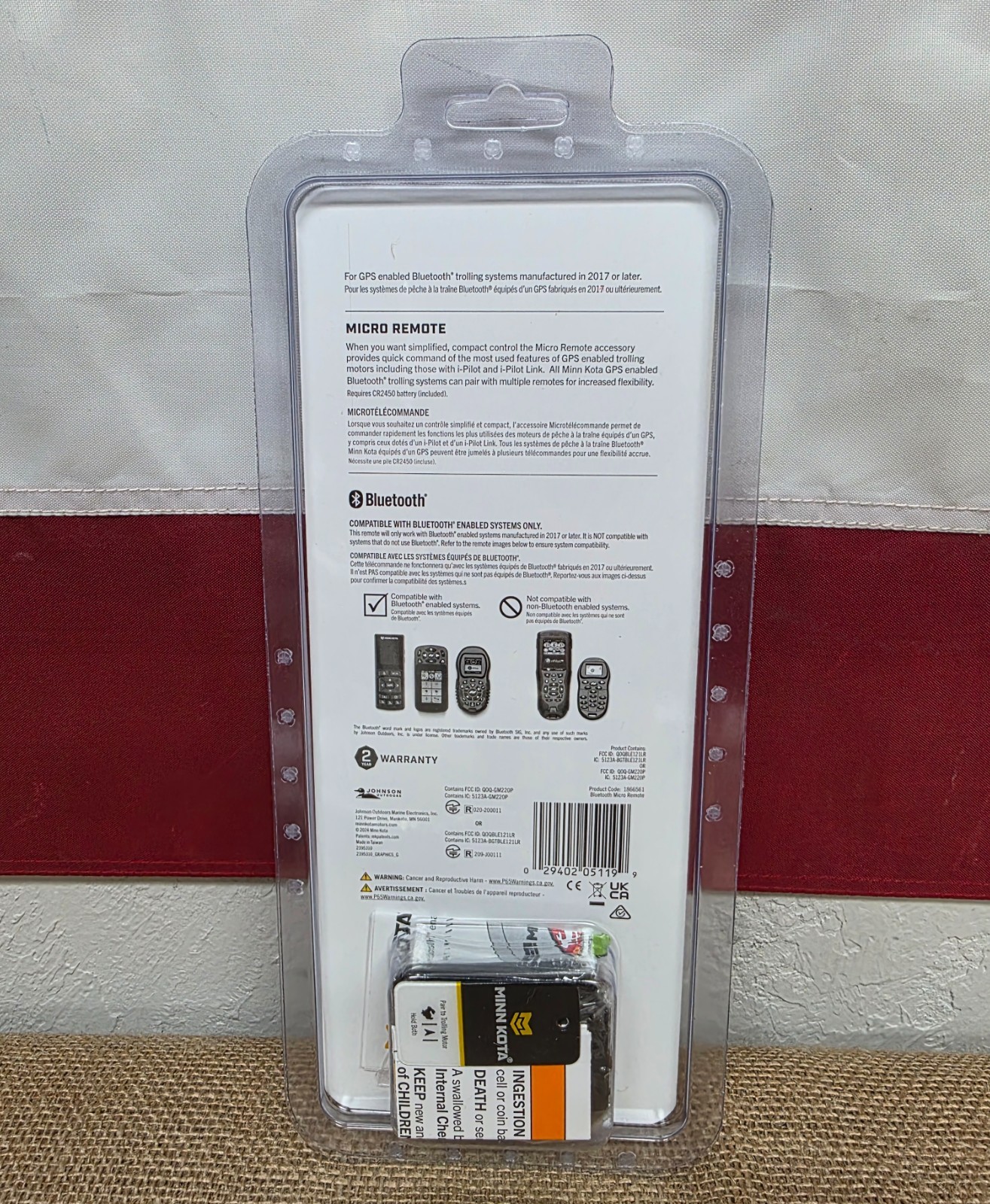 Minn Kota Bluetooth Advanced GPS Micro Remote w/Spot-Lock & AutoPilot - 1866561