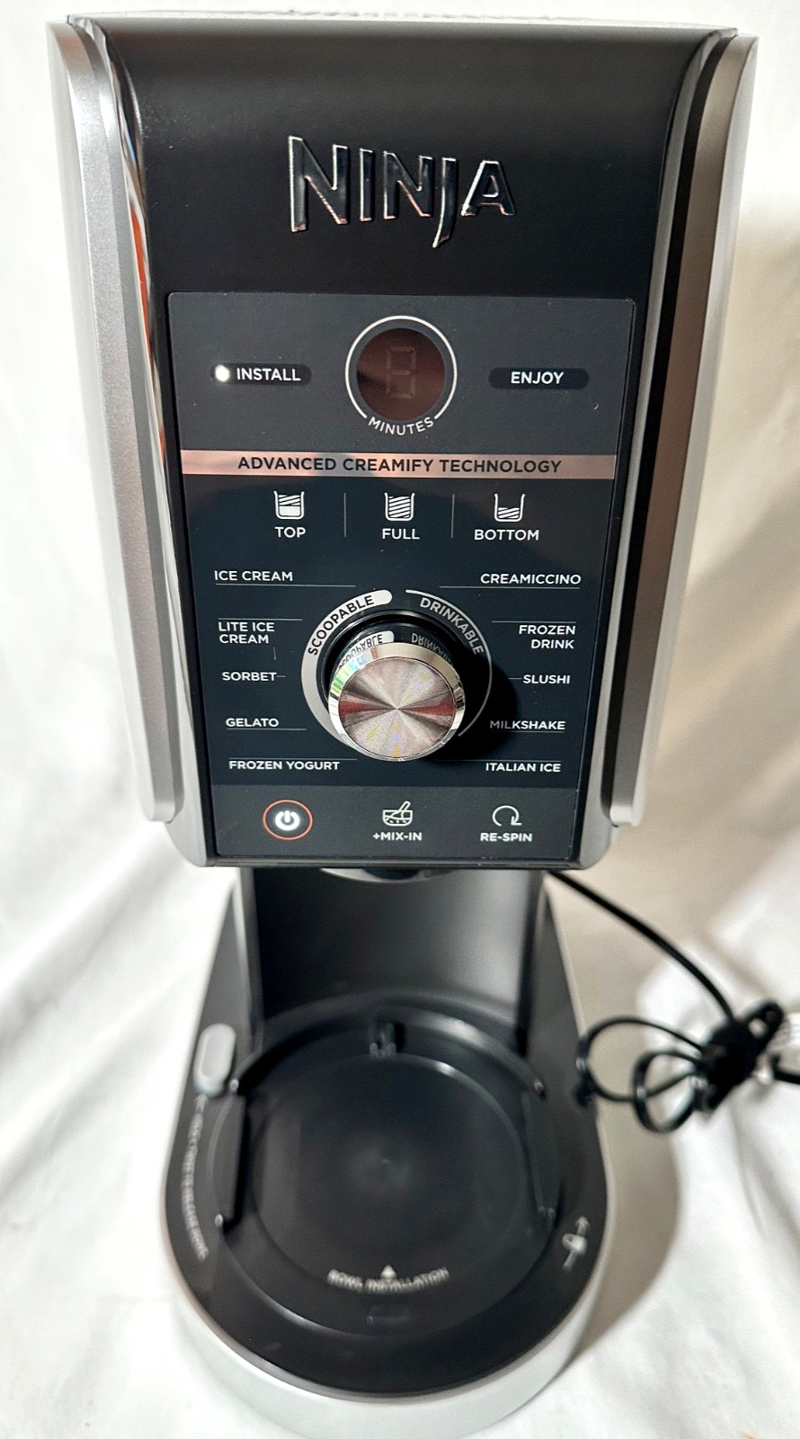 Ninja CREAMi Deluxe 11-in-1 NC501 Ice Cream Maker - BODY ONLY - Works USED ONCE!